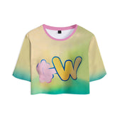 Amber Elemental Wade Kids Children Cosplay Yellow Short Sleeve Top Casual Street T-shirt